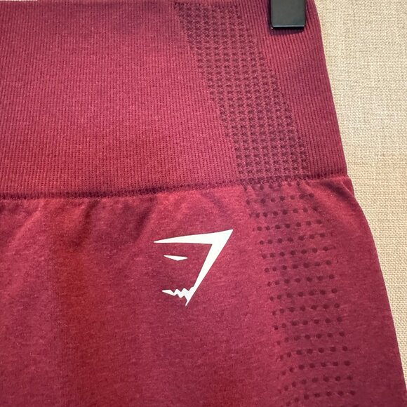 Gymshark Vital Seamless Leggings Maroon Red Size M High Waisted Workout Tights - Picture 3 of 10